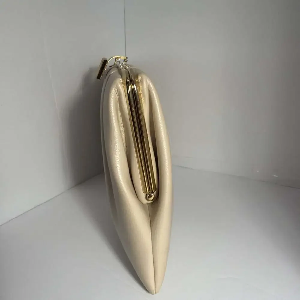 Estate Sale Find 1950s 1960s Vintage Ivory Frame Clutch Purse Clean Inside 6x10”